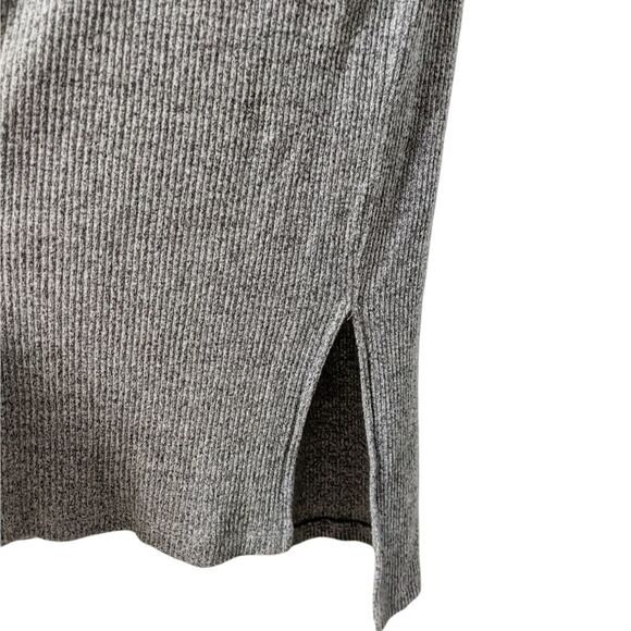 Anthropologie PURE + GOOD Ribbed Scoop Neck High Low Midi Dress - Picture 3 of 10